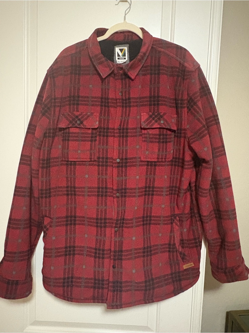 Voyager Men’s Red Plaid Men's Jacket XXL
